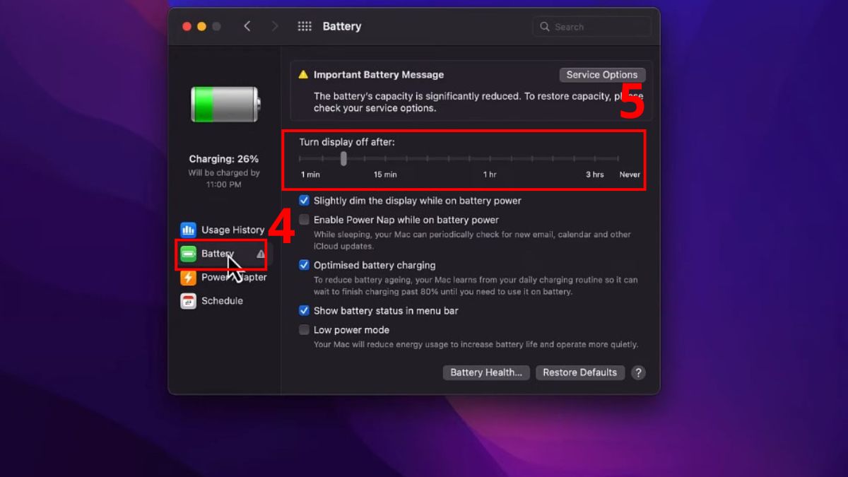 Hẹn giờ Sleep hoặc Shut Down trên macOS Monterey bước 3