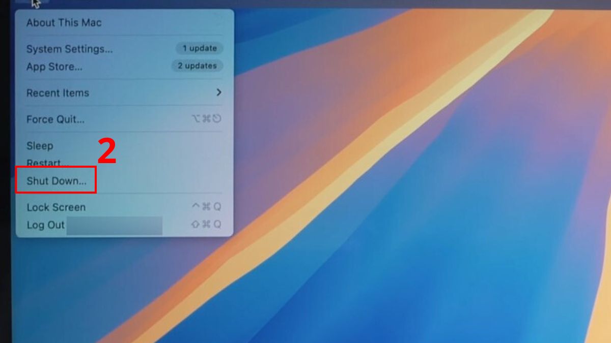 Cách tắt MacBook đúng chuẩn bước 2