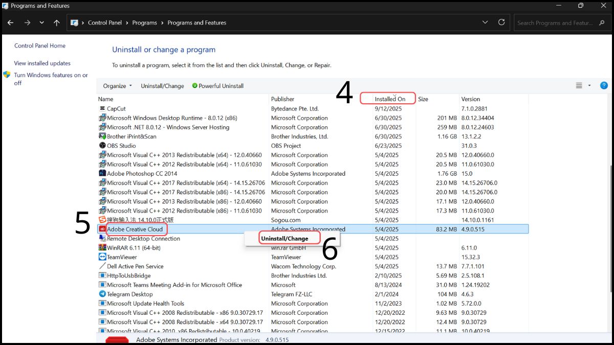Sửa màn hình laptop bị sọc ngang nhấp nháy: Bỏ ứng dụng không tương thích Bước 3