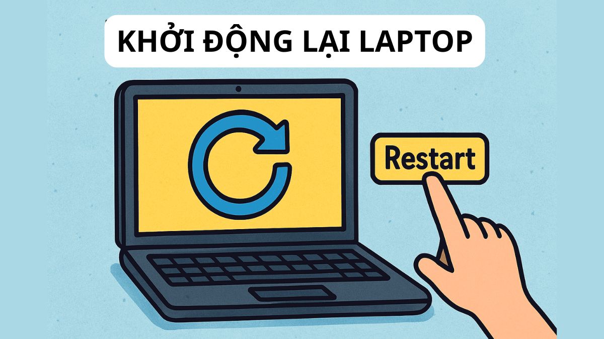 Sửa màn hình laptop bị sọc ngang nhấp nháy: Khỏi động lại
