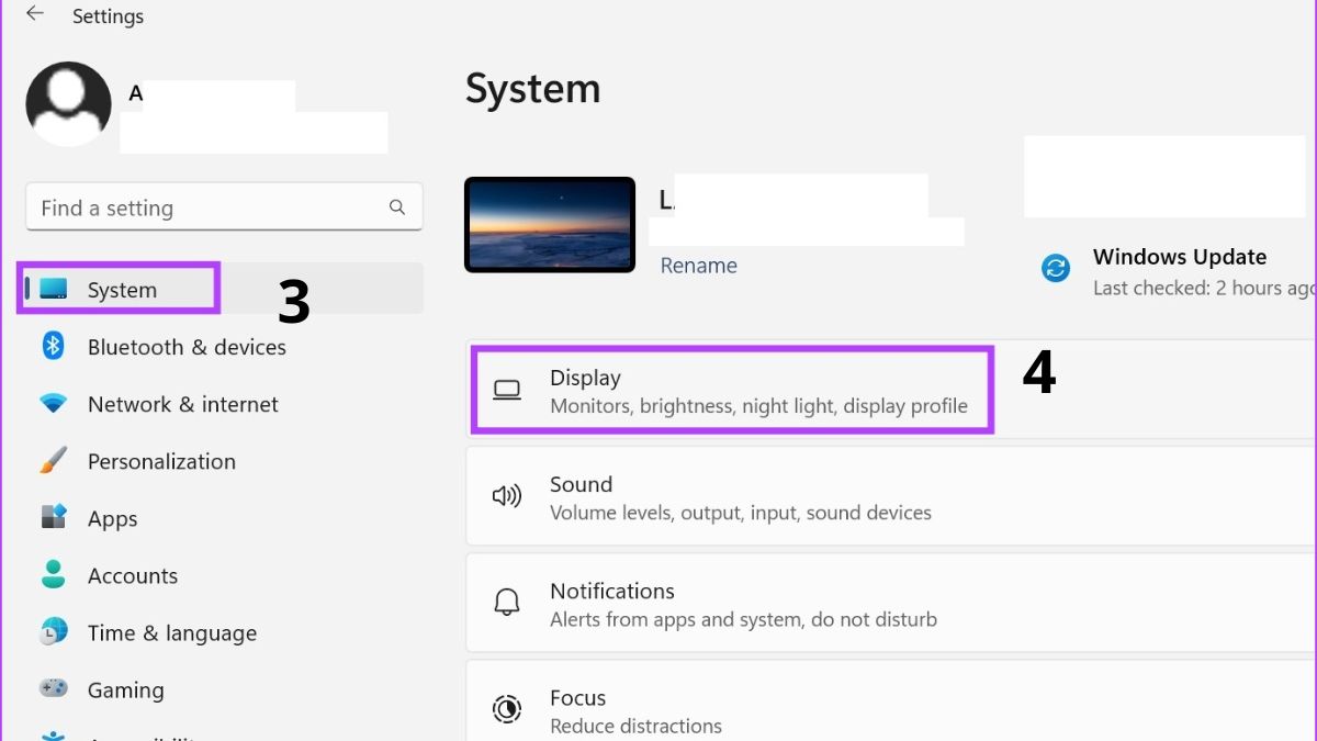 Sửa màn hình laptop bị sọc ngang nhấp nháy: Cài đặt lại tần số quét  bước 2