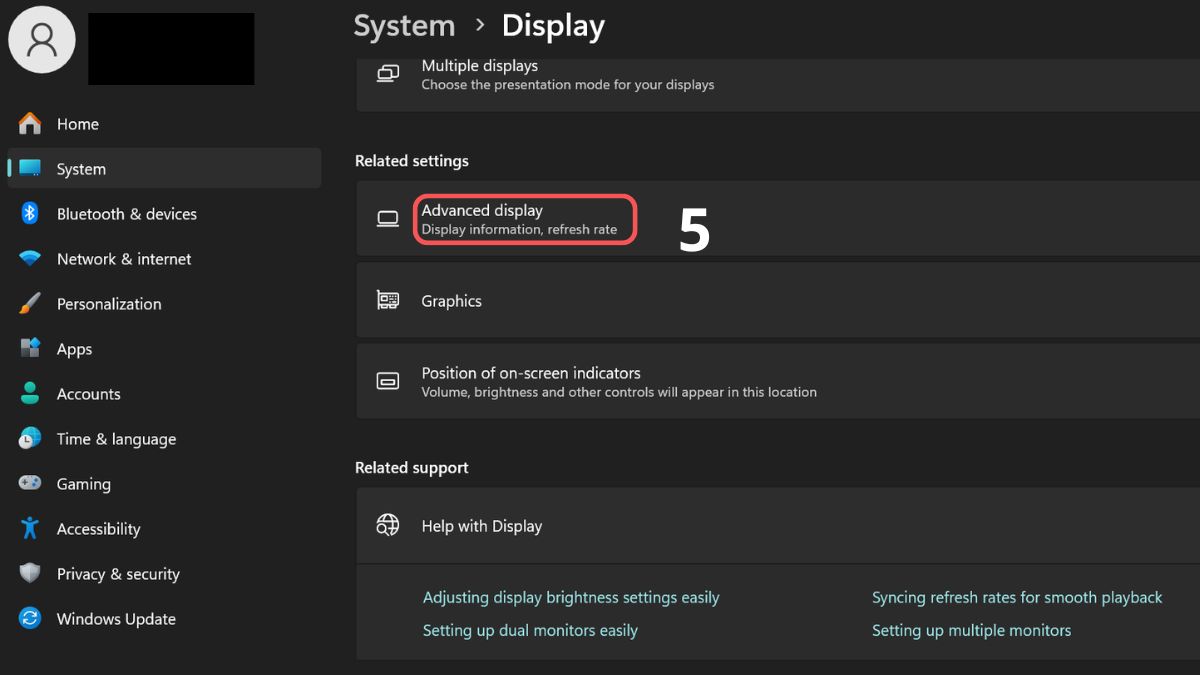 Sửa màn hình laptop bị sọc ngang nhấp nháy: Cài đặt lại tần số quét  bước 2