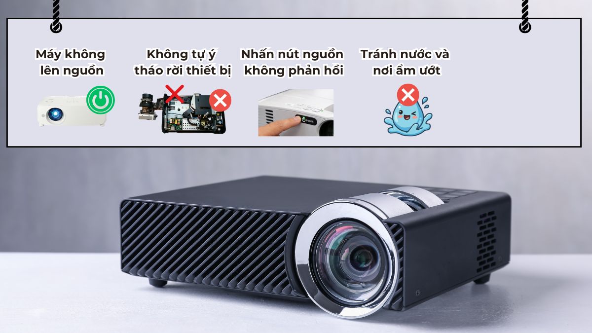 Lưu ý khi tự sửa máy chiếu bị sọc tại nhà