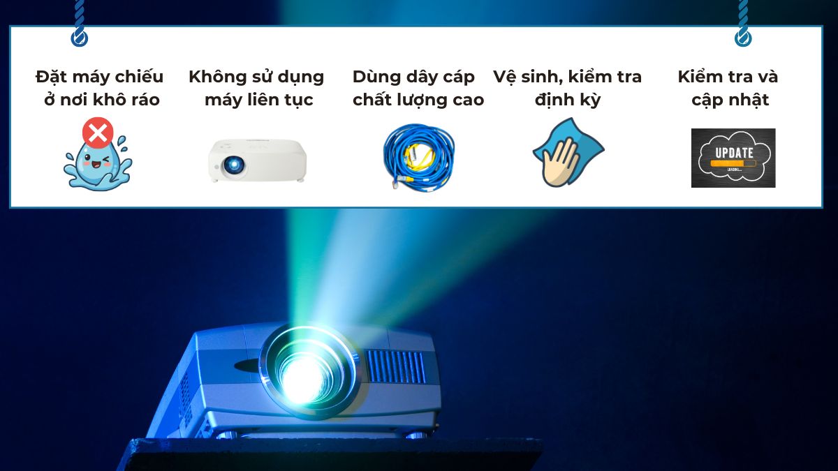 Cách phòng tránh máy chiếu bị sọc dọc khi sử dụng 