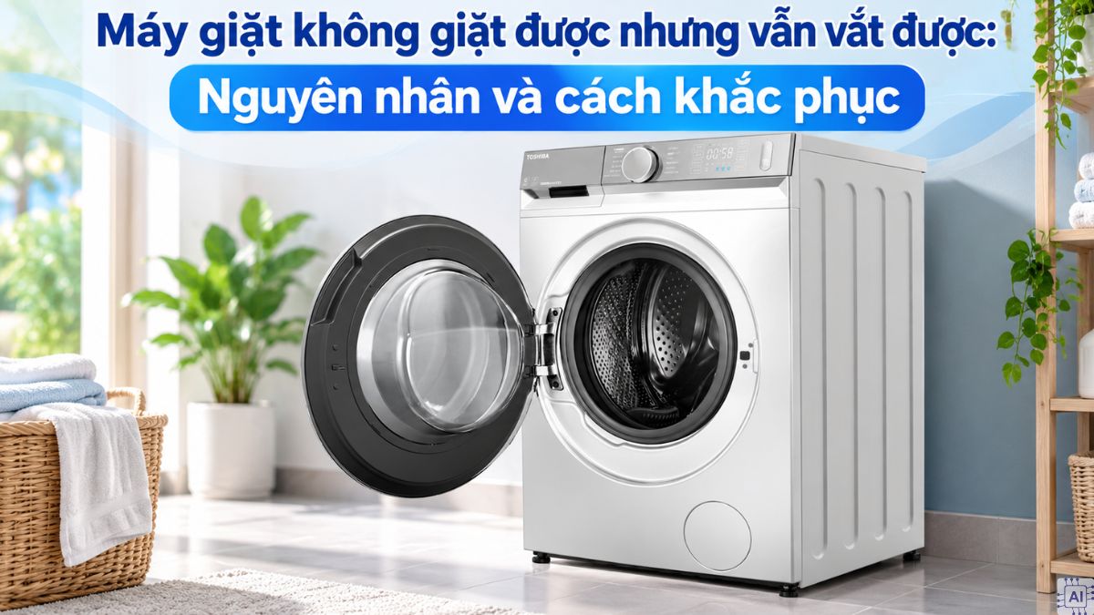 Máy giặt không giặt được nhưng vẫn vắt được nguyên nhân do đâu?