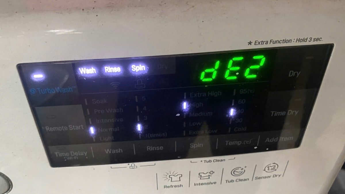 Máy giặt LG báo lỗi DE2 là gì?