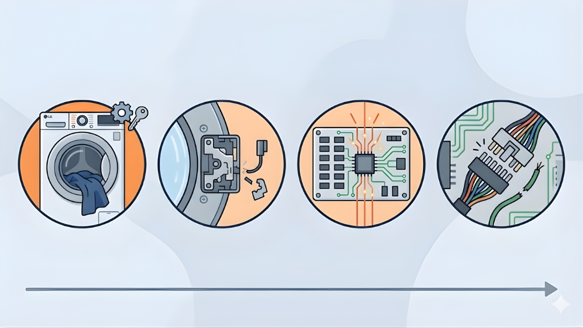 Nguyên nhân khiến máy giặt LG báo lỗi DE2