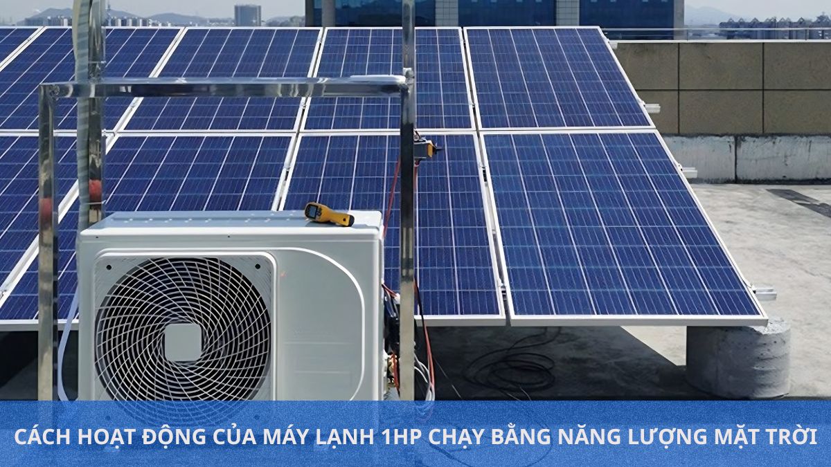 Cách hoạt động của máy lạnh 1HP chạy bằng năng lượng mặt trời