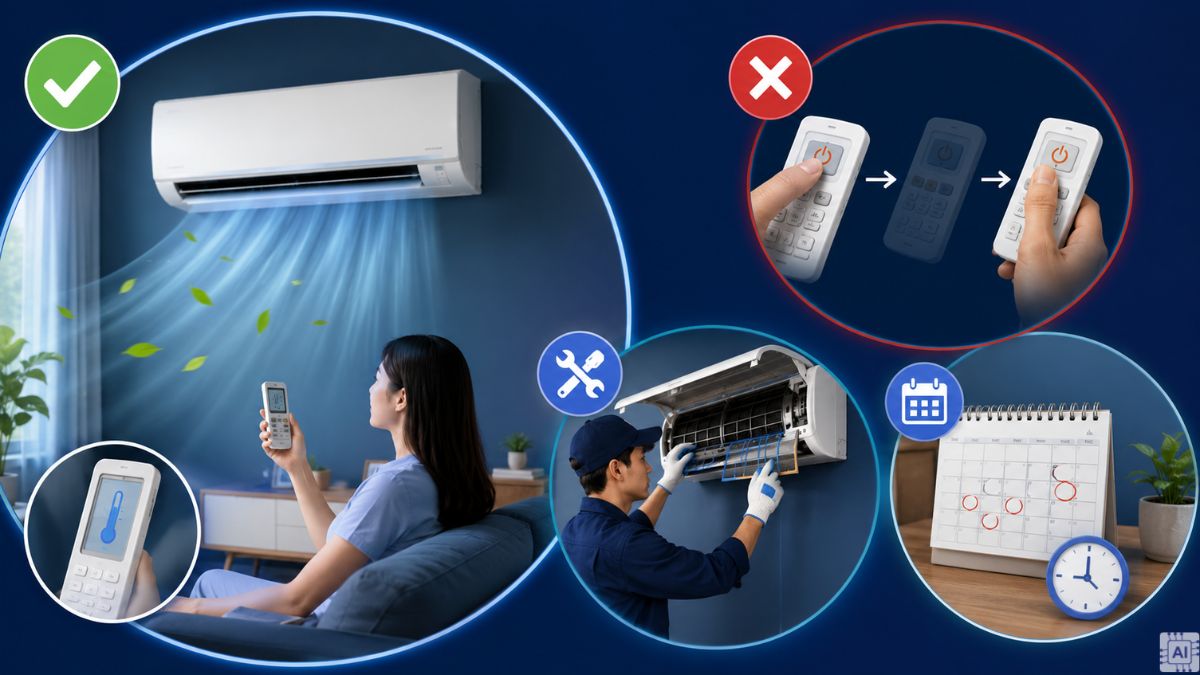 Cách sử dụng máy lạnh để hạn chế tình trạng tự tắt rồi chạy lại