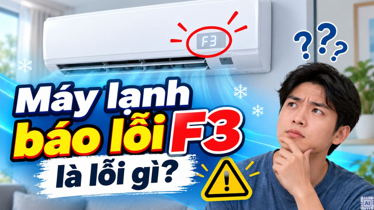 Máy lạnh Daikin báo lỗi F3 là lỗi gì?