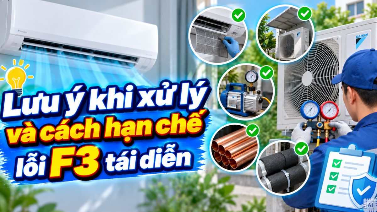 Lưu ý khi xử lý và cách hạn chế mã lỗi F3 tái diễn