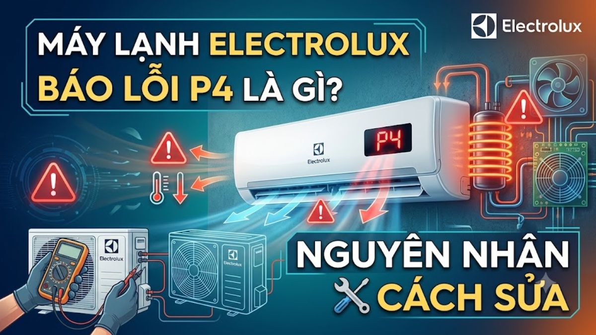 Máy lạnh Electrolux báo lỗi P4 là gì? Nguyên nhân & cách sửa