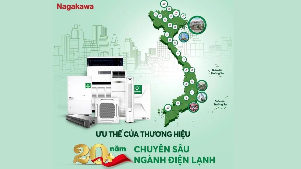 Máy lạnh Nagakawa là của nước nào?