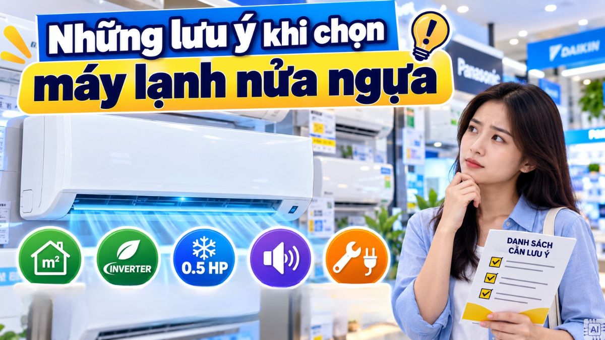 Những lưu ý khi chọn máy lạnh nửa ngựa