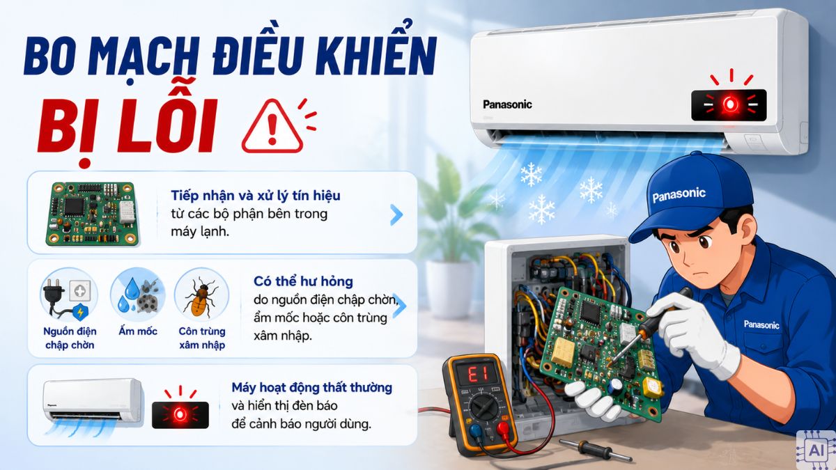 Các nguyên nhân khiến máy lạnh Panasonic chớp đèn đỏ