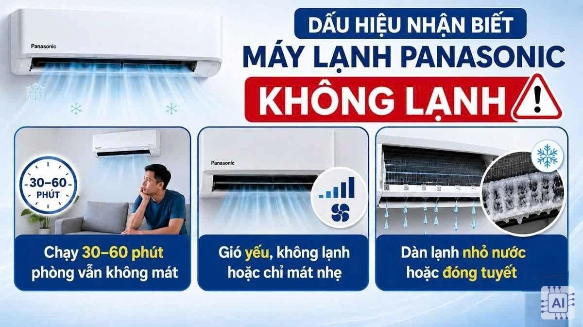 Dấu hiệu nhận biết máy lạnh Panasonic không lạnh