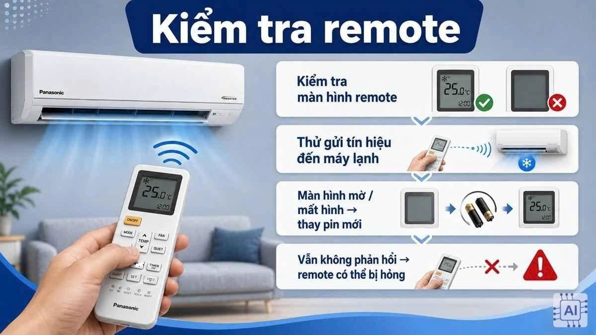 5 bước kiểm tra máy lạnh Panasonic không lạnh trước khi gọi thợv
