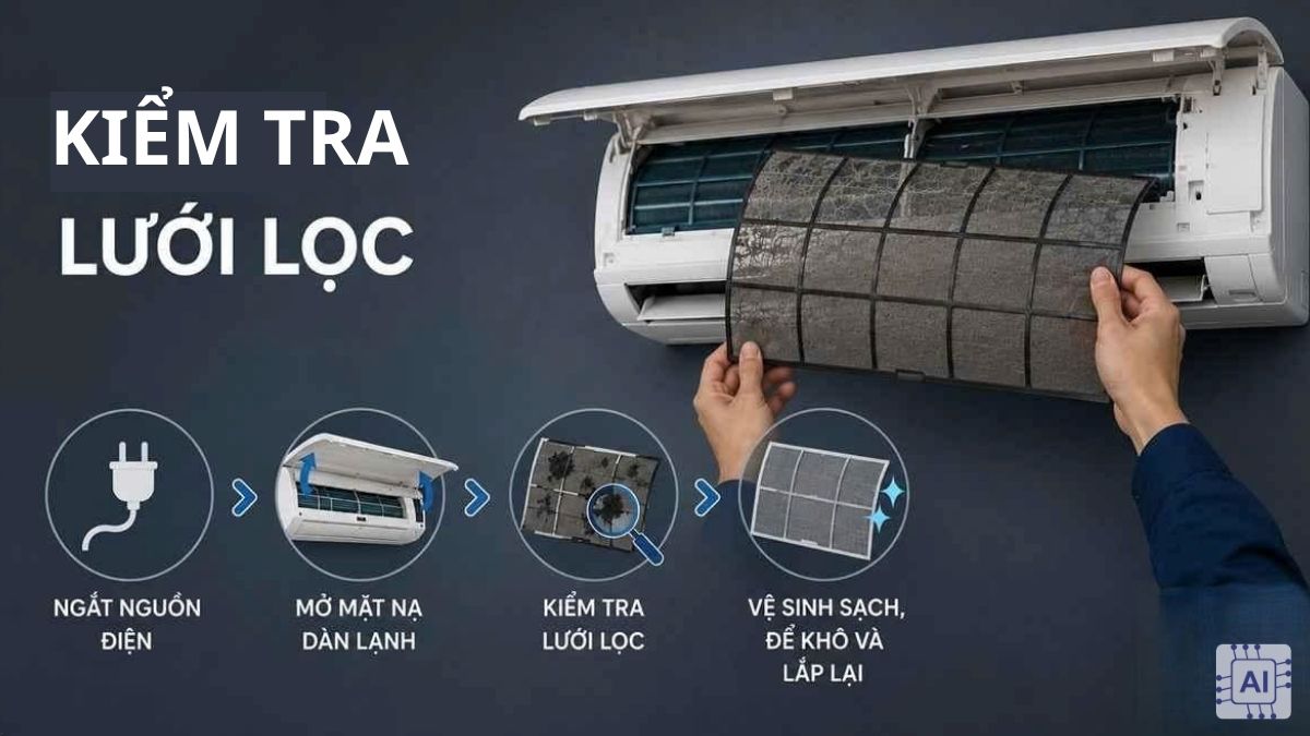 5 bước kiểm tra máy lạnh Panasonic không lạnh trước khi gọi thợv