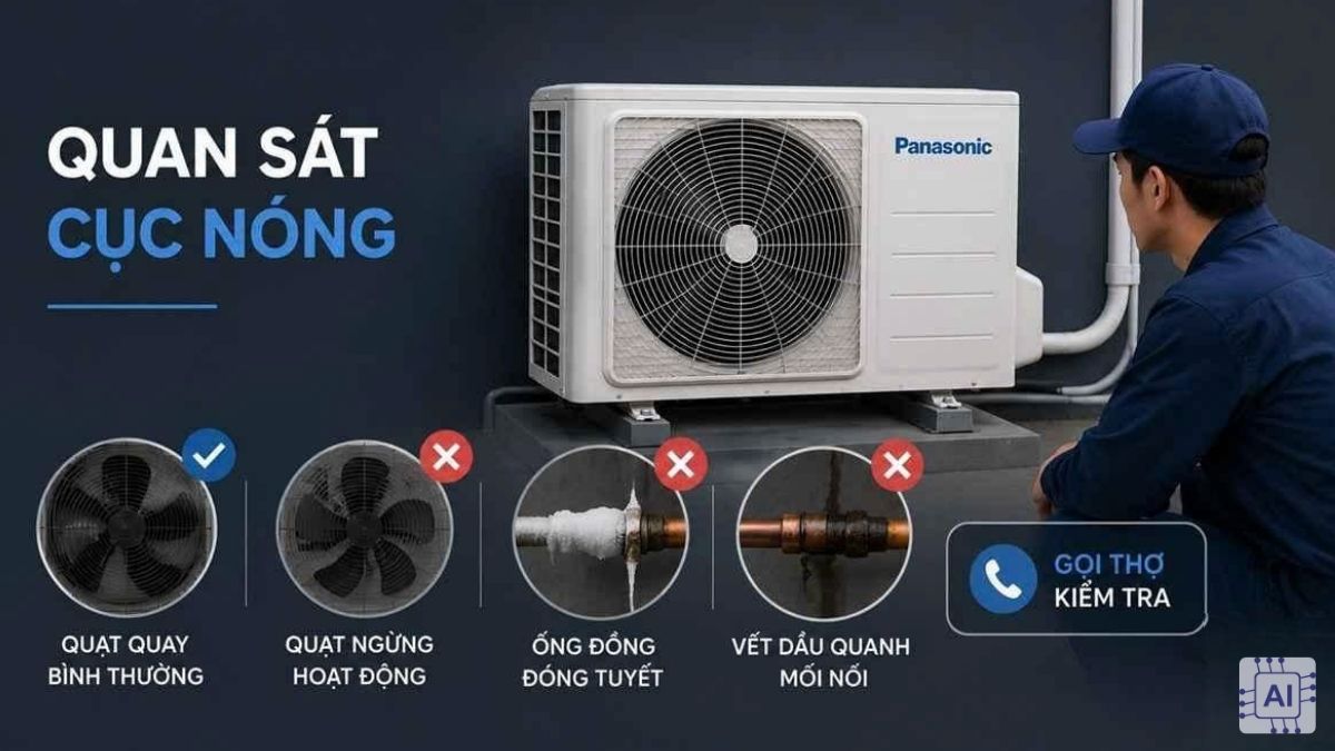 5 bước kiểm tra máy lạnh Panasonic không lạnh trước khi gọi thợv