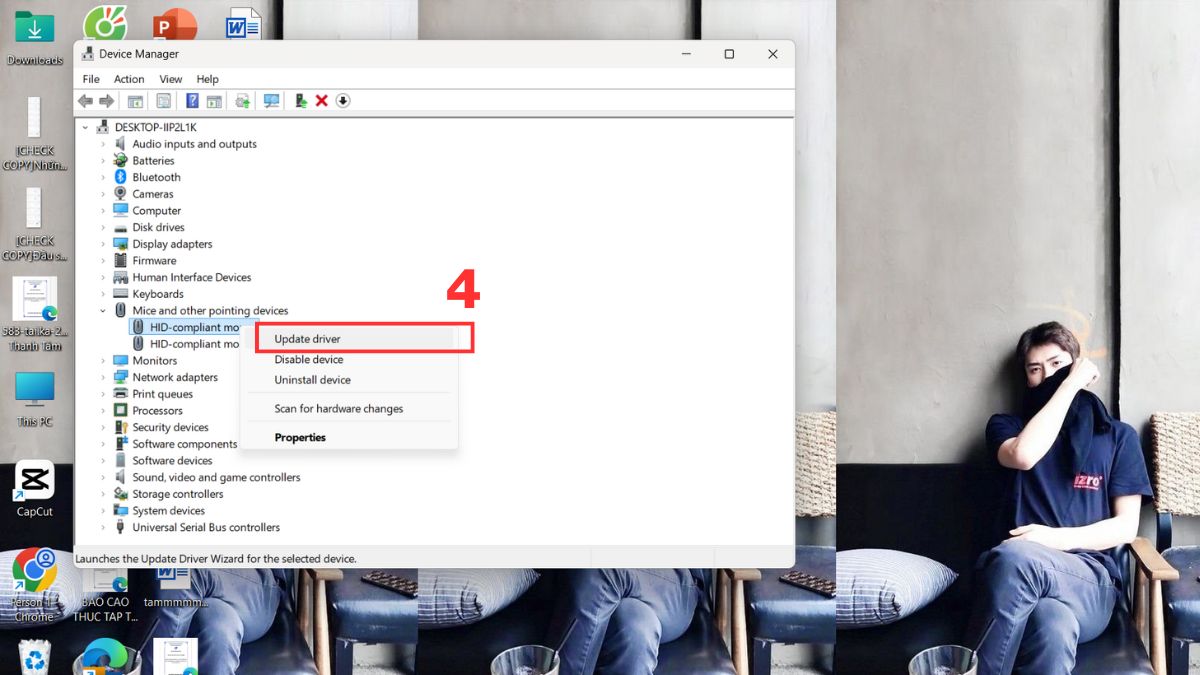 Sửa máy tính không nhận chuột: Cập nhật driver chuột bước 3