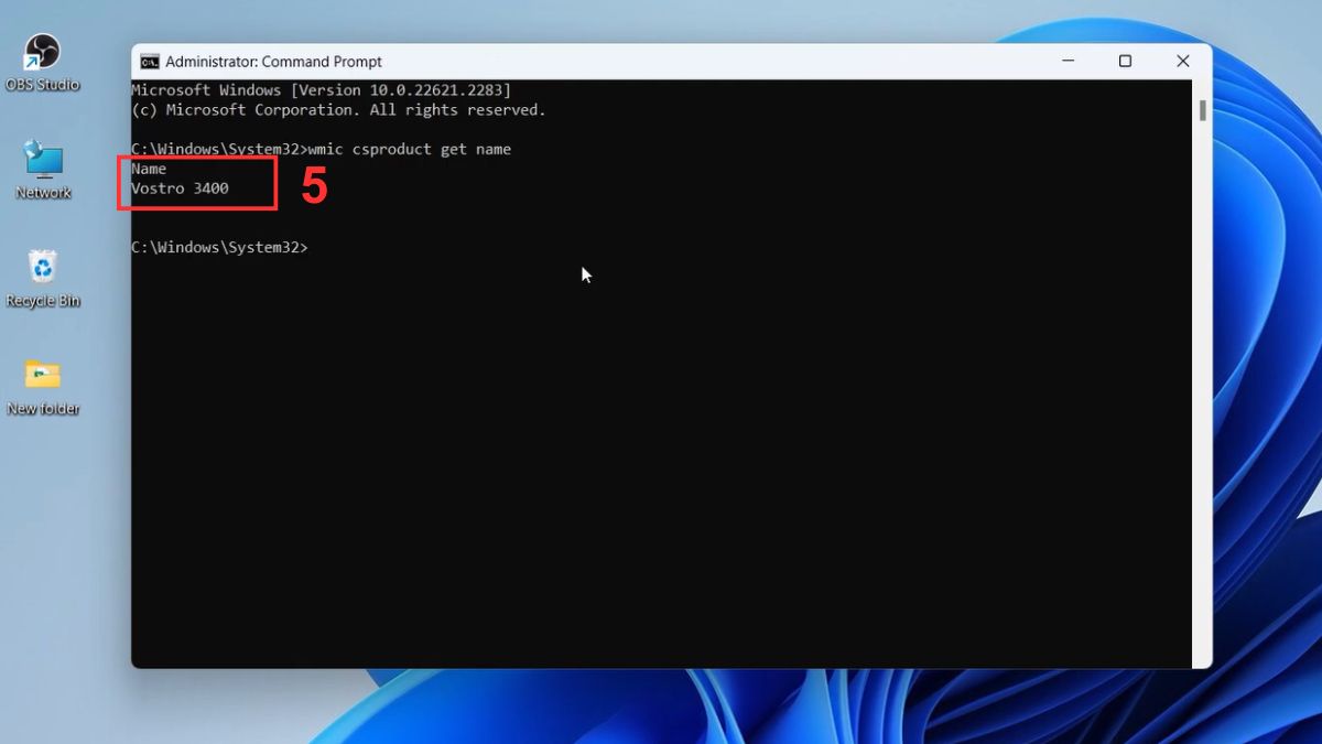 Xem model laptop bằng Command Prompt (CMD)