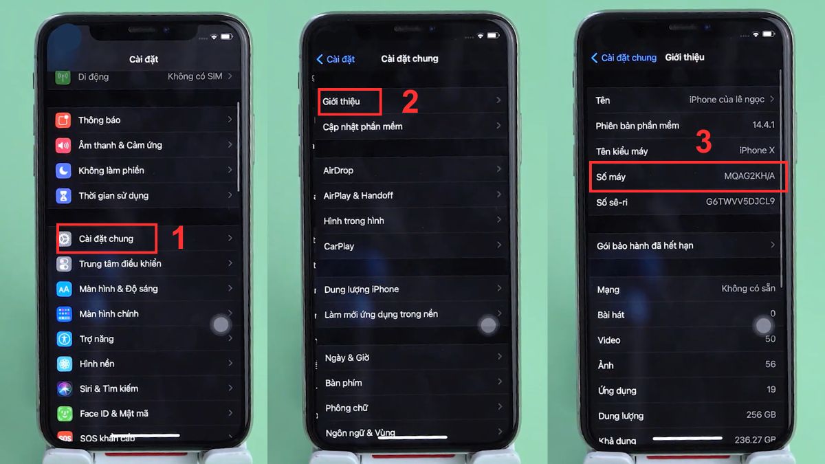 Cách xem model máy trên iPhone, iPad