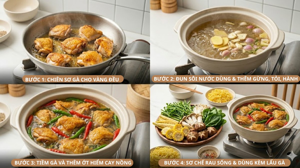 Các món lẩu gà ngon