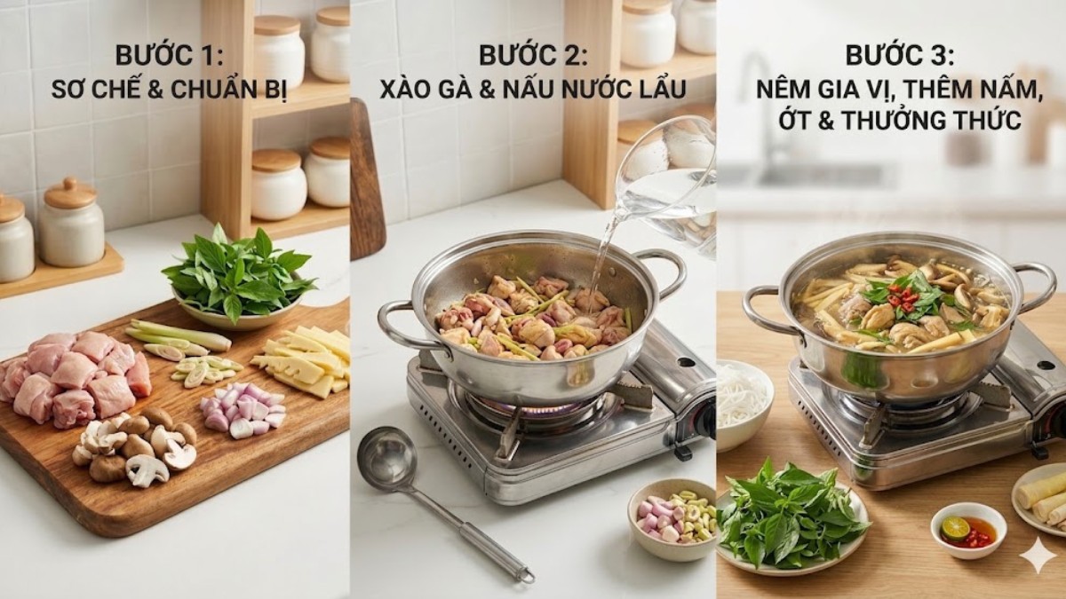 Các món lẩu gà ngon