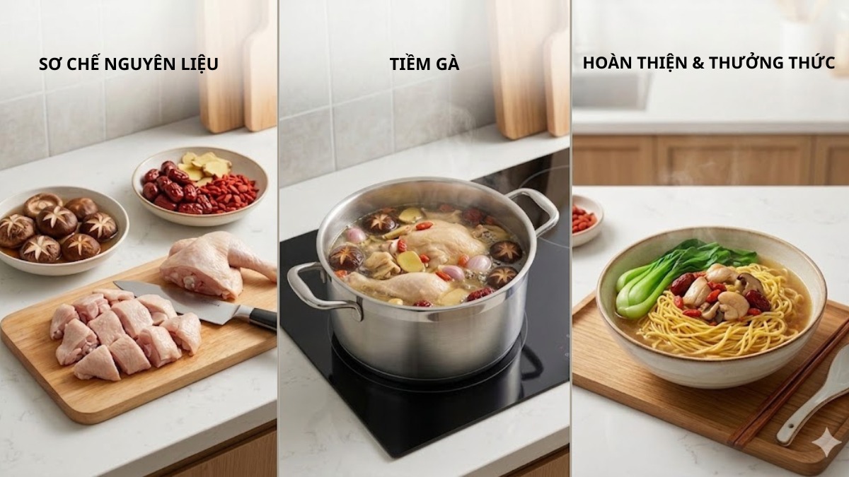 Các món sợi ngon từ gà đổi vị