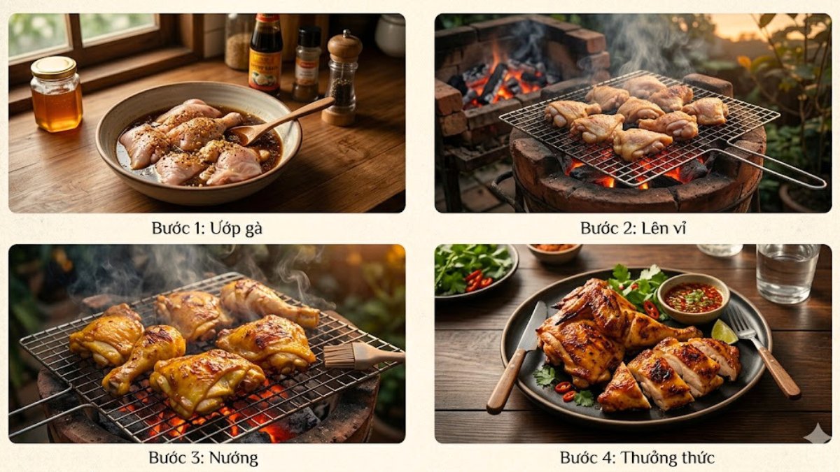 Các món ngon từ gà: nướng, hấp