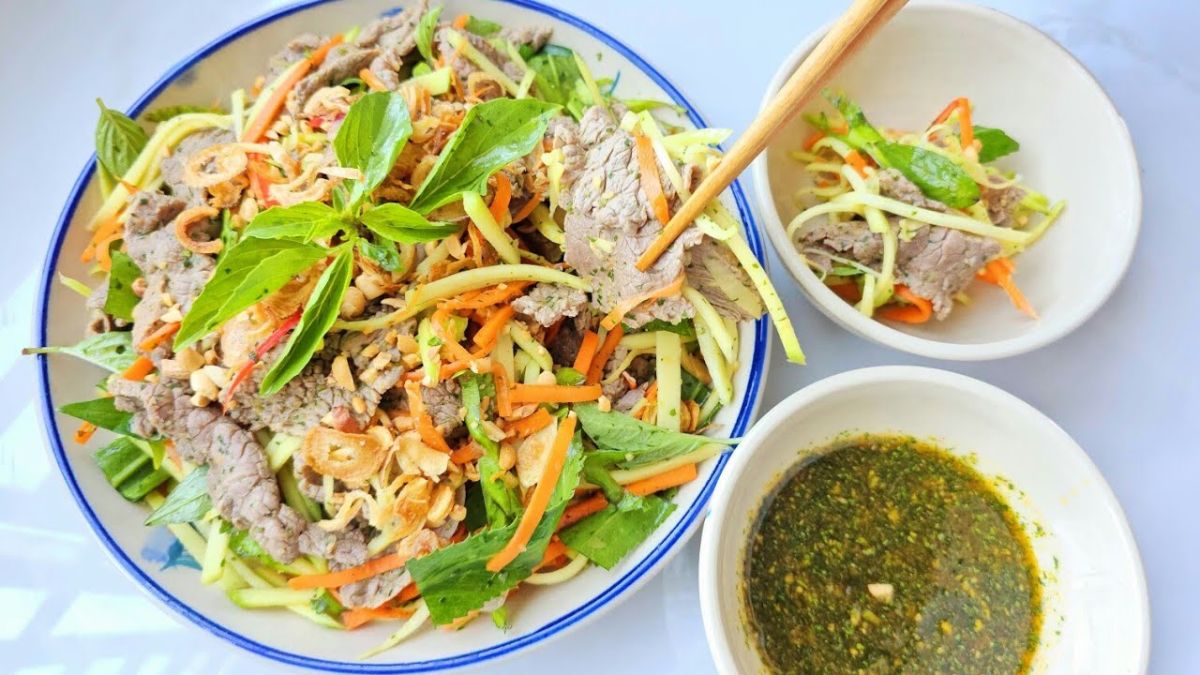 Món trộn gỏi ngon từ thịt bò chống ngán