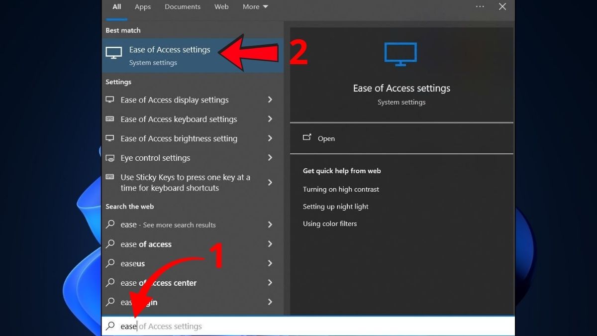 Cách bật Mouse Keys trên Windows 10 bước 1