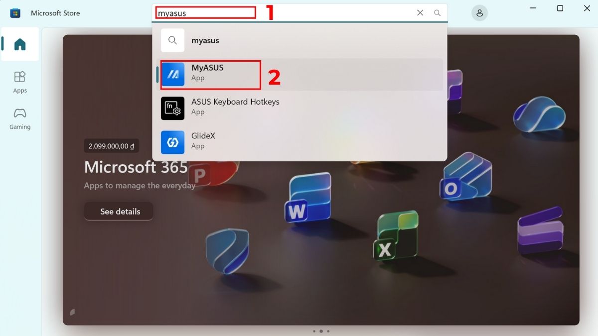 Cách tải MyASUS cho laptop ASUS bước 1