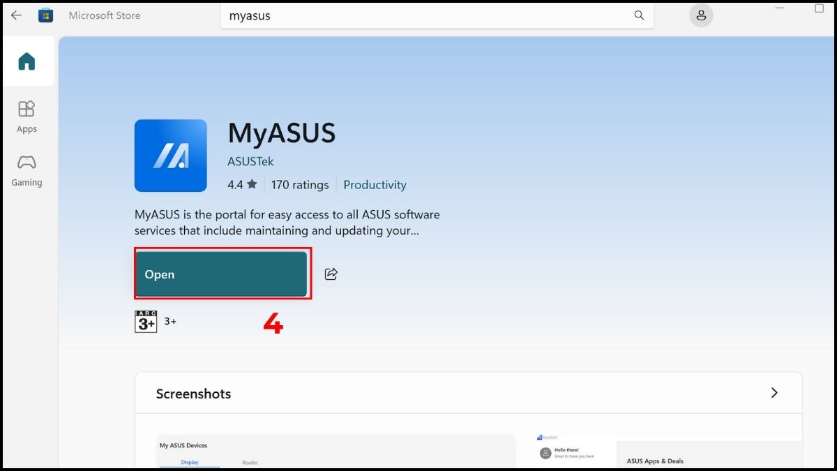 Cách tải MyASUS cho laptop ASUS bước 3