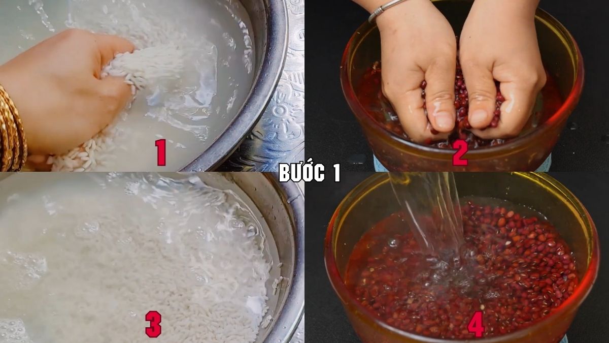 Cách nấu xôi đậu đỏ với nước cốt dừa