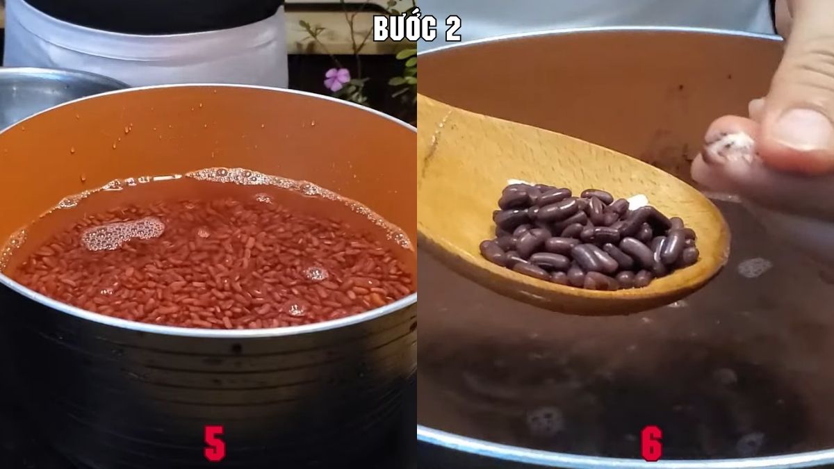 Cách nấu xôi đậu đỏ với nước cốt dừa
