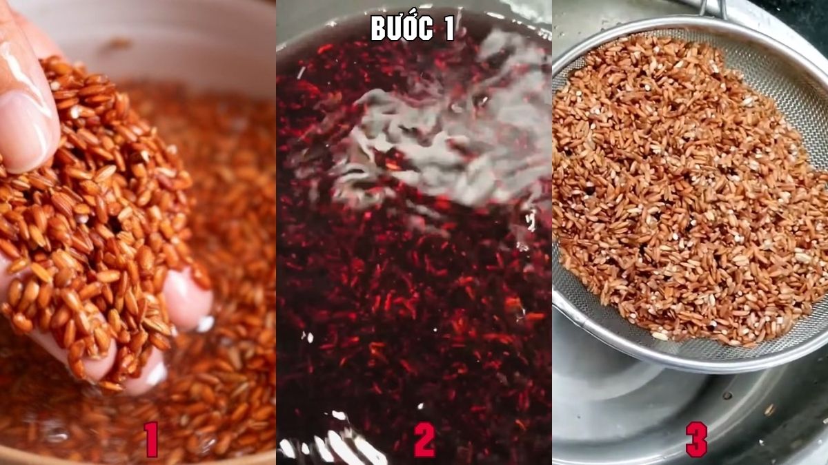 Cách nấu xôi đậu đỏ với gạo lứt