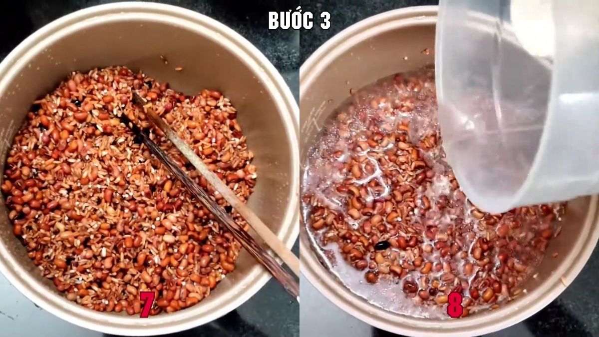 Cách nấu xôi đậu đỏ với gạo lứt