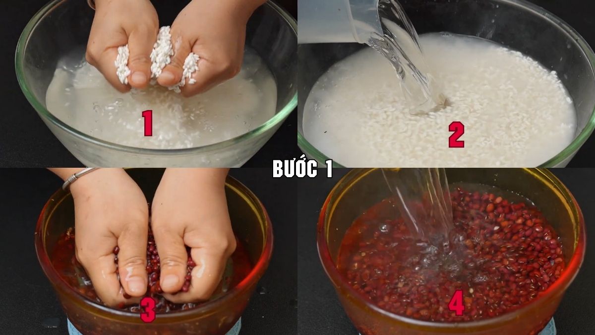 Cách nấu xôi đậu đỏ bằng nồi cơm điện chi tiết
