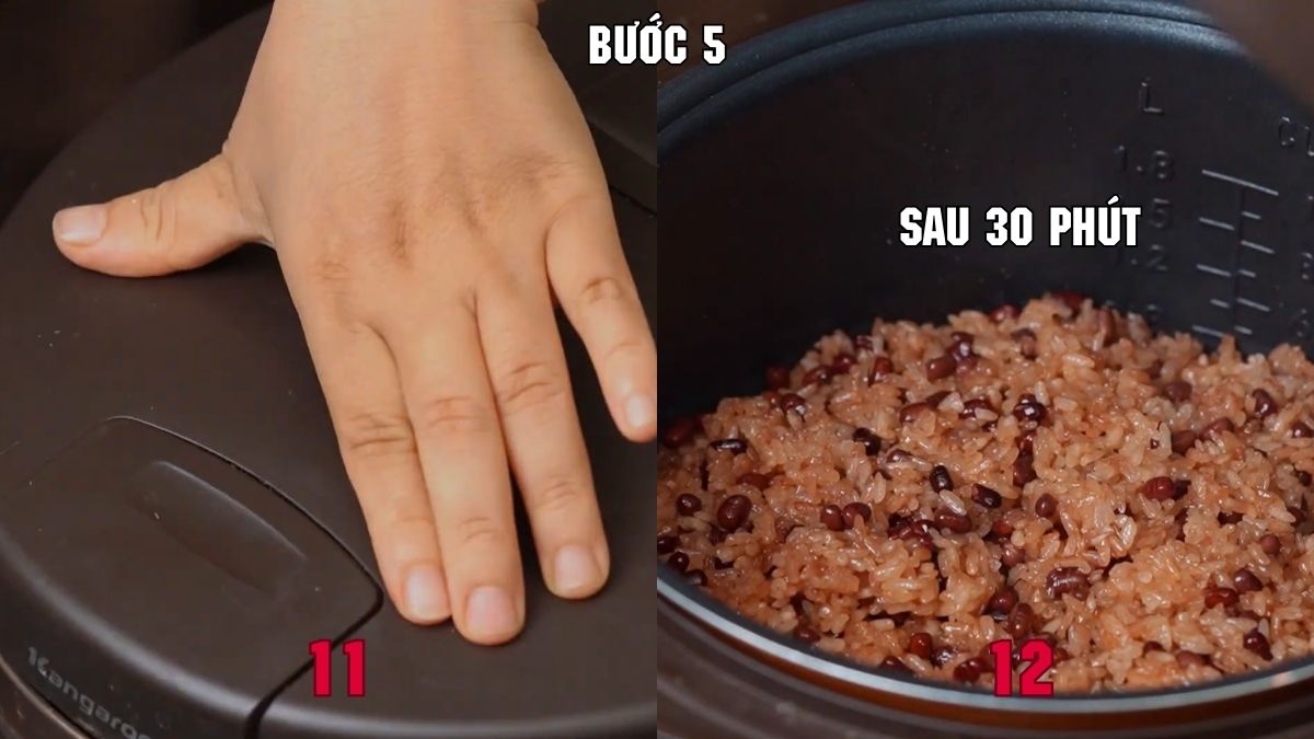 Cách nấu xôi đậu đỏ bằng nồi cơm điện chi tiết