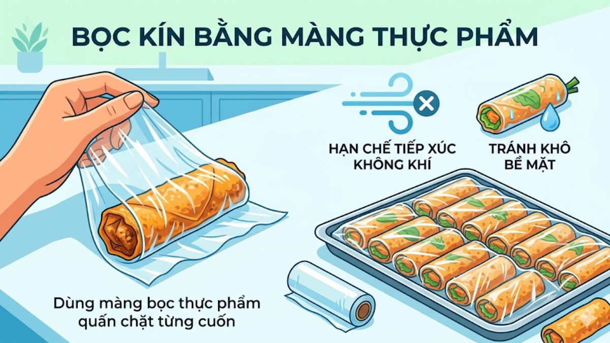Cách bảo quản nem rán chưa chiên trong tủ lạnh