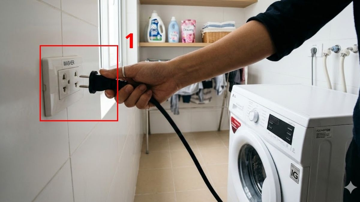 Cách khắc phục máy giặt vắt không khô: thay dây curoa bước 1