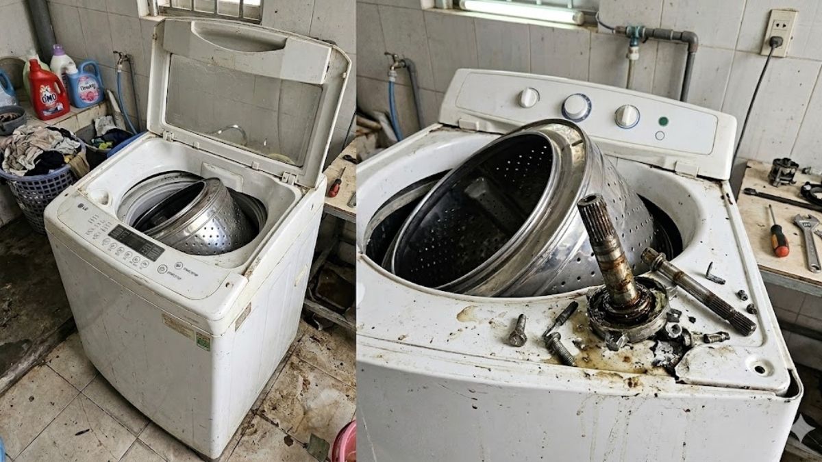  trường hợp không thể tự sửa máy giặt vắt không khô tại nhà