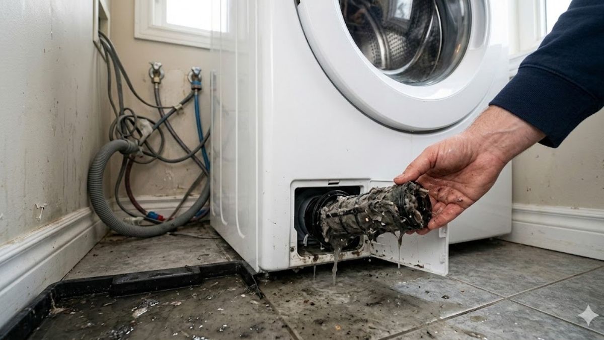 Nguyên nhân máy giặt vắt không khô: bộ lọc bị tắc nghẽn