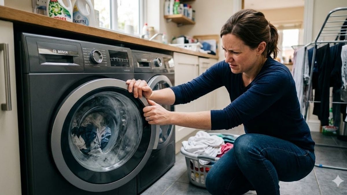 Nguyên nhân máy giặt vắt không khô: Công tắc cửa (khóa cửa) bị lỗi