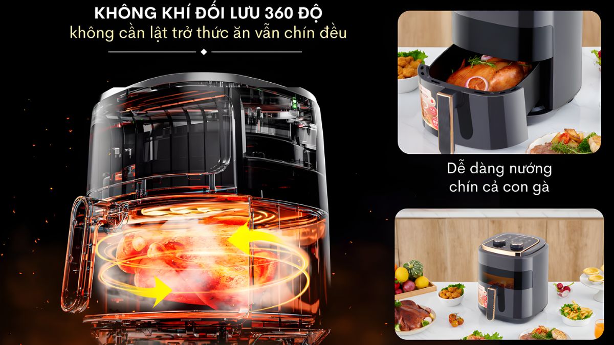 nồi chiên không dầu không nóng xuất hiện ngày càng phổ biến