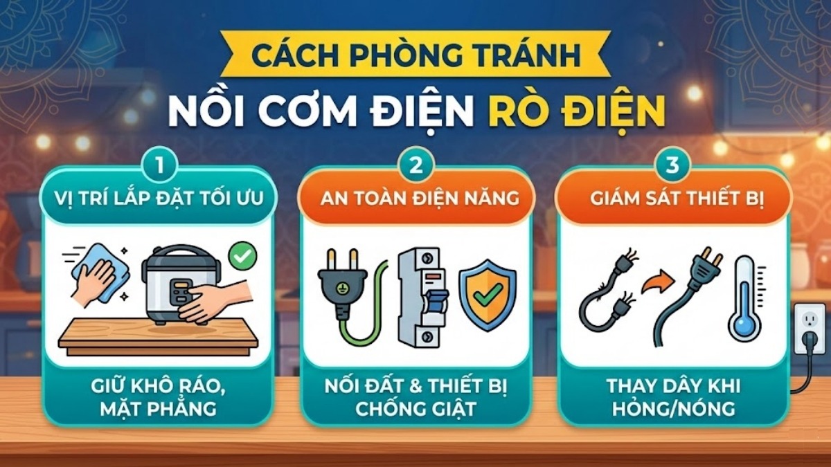 Cách phòng tránh nồi cơm điện bị rò điện hiệu quả
