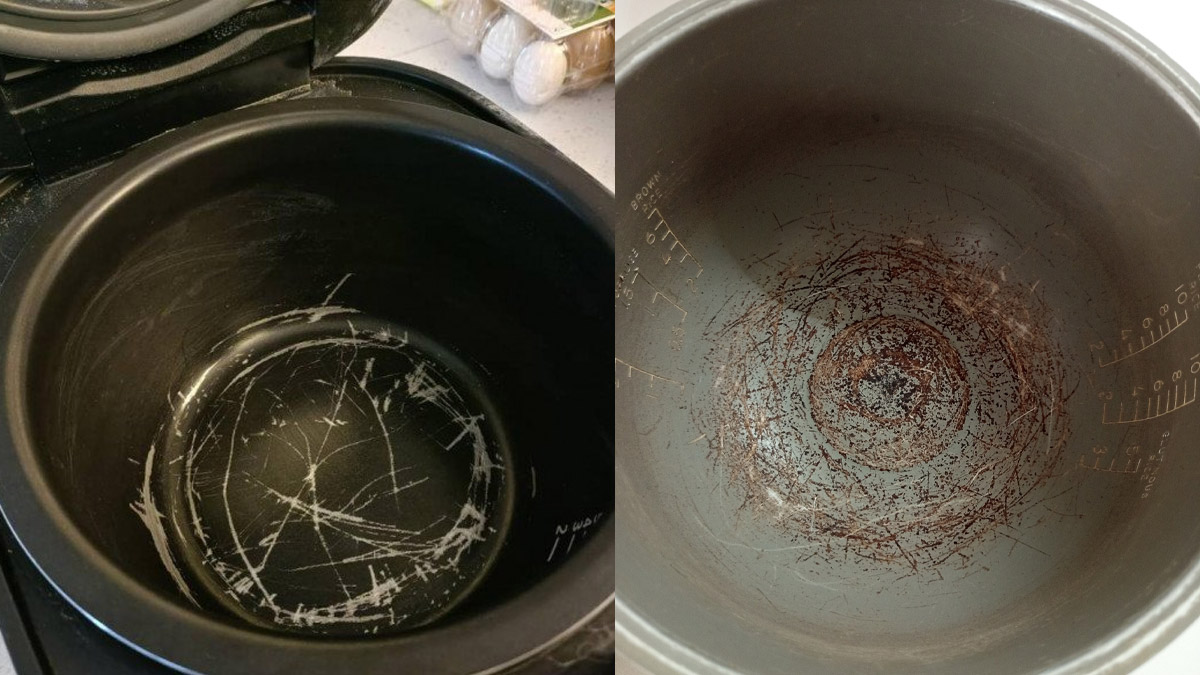 Nồi cơm điện bị tróc lớp chống dính có sao không?