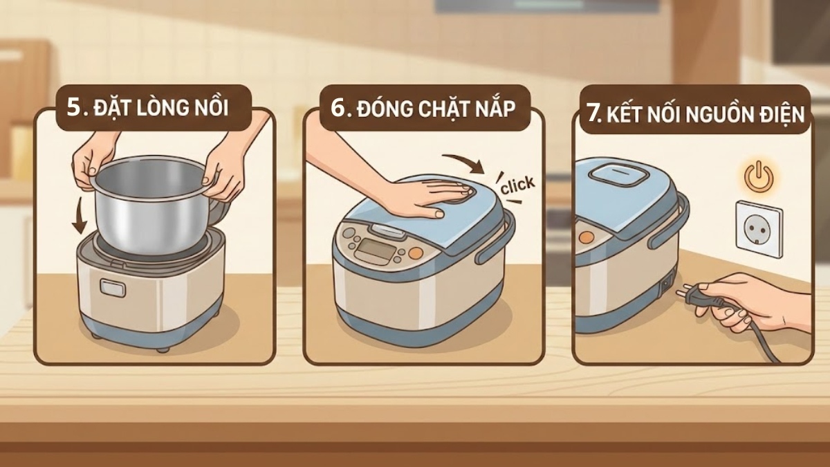 Hướng dẫn sử dụng nồi cơm điện cơ bản