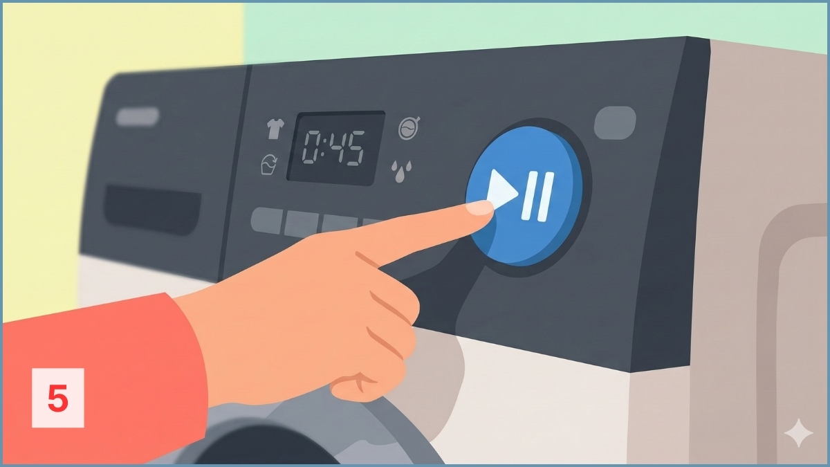 Cách sử dụng chế độ Normal trên máy giặt đúng cách bước 5